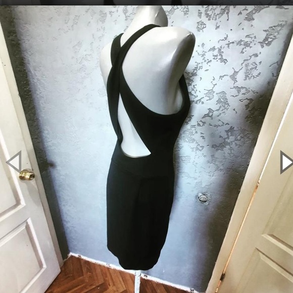 ZARA elegant black crisscross back dress size XS - Picture 1 of 4